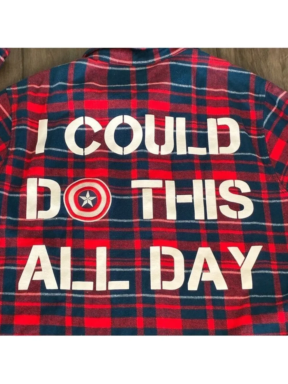 Disney Parks Marvel Captain America Flannel Button-Up Jacket - Size XXL